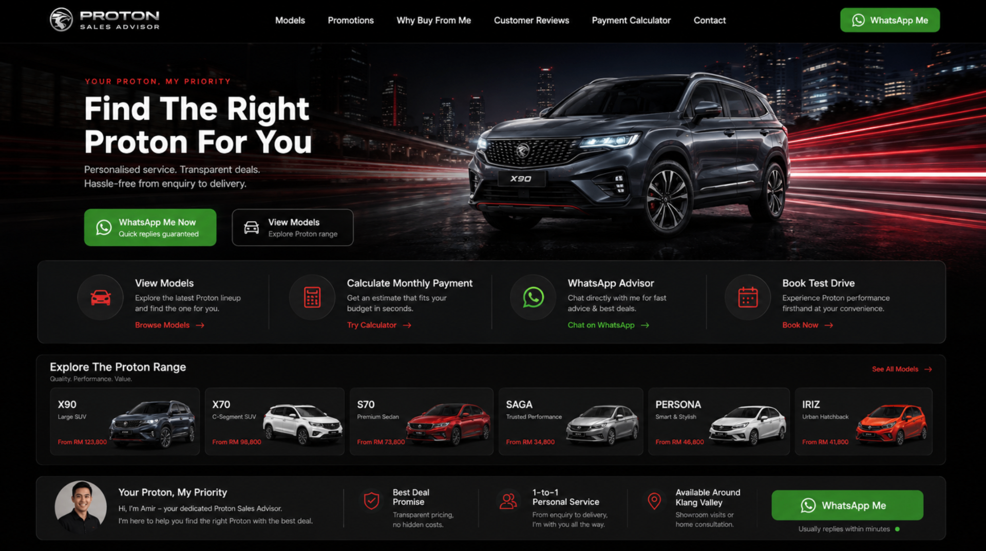 Proton website demo concept preview by AutoX.my